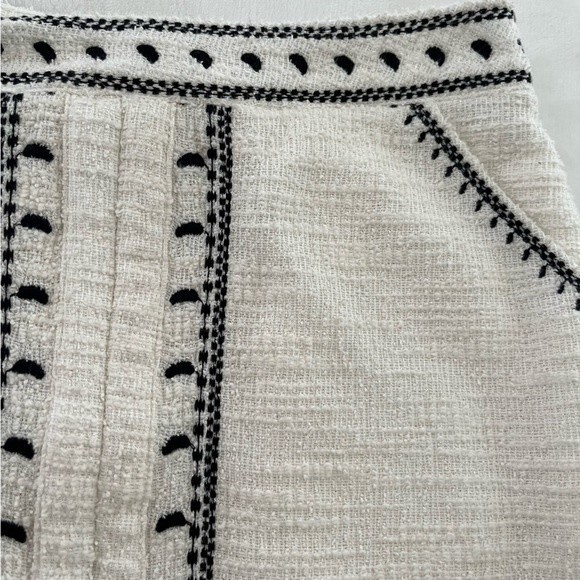 Anthropologie Dolan Left Coast Black and White Textured Mini Skirt, Size XS - Picture 7 of 12